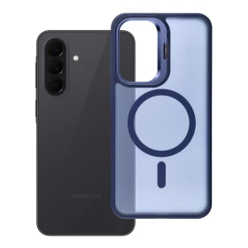 Zadní kryt Forcell F-Protect Shadow Stand Premium compatible with MagSafe pro Samsung Galaxy A37, modrá