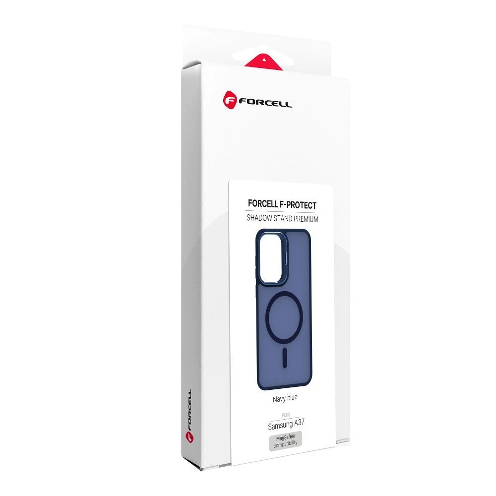 Case for Samsung A37 Forcell F-Protect Shadow Stand Premium compatible with MagSafe navy blue