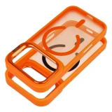 Case for iPhone 17 Pro / 18 Pro Forcell F-Protect Shadow Stand Premium compatible with MagSafe orange