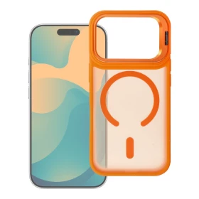 Zadní kryt Forcell F-Protect Shadow Stand Premium compatible with MagSafe pro Apple iPhone 17 Pro / 18 Pro, oranžová