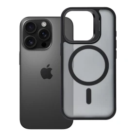 Zadní kryt Forcell F-Protect Shadow Stand Premium compatible with MagSafe pro Apple iPhone 16 Pro, černá