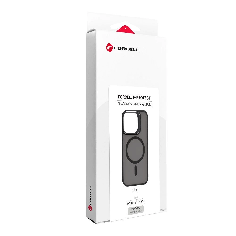 Case for iPhone 16 PRO Forcell F-Protect Shadow Stand Premium compatible with MagSafe black