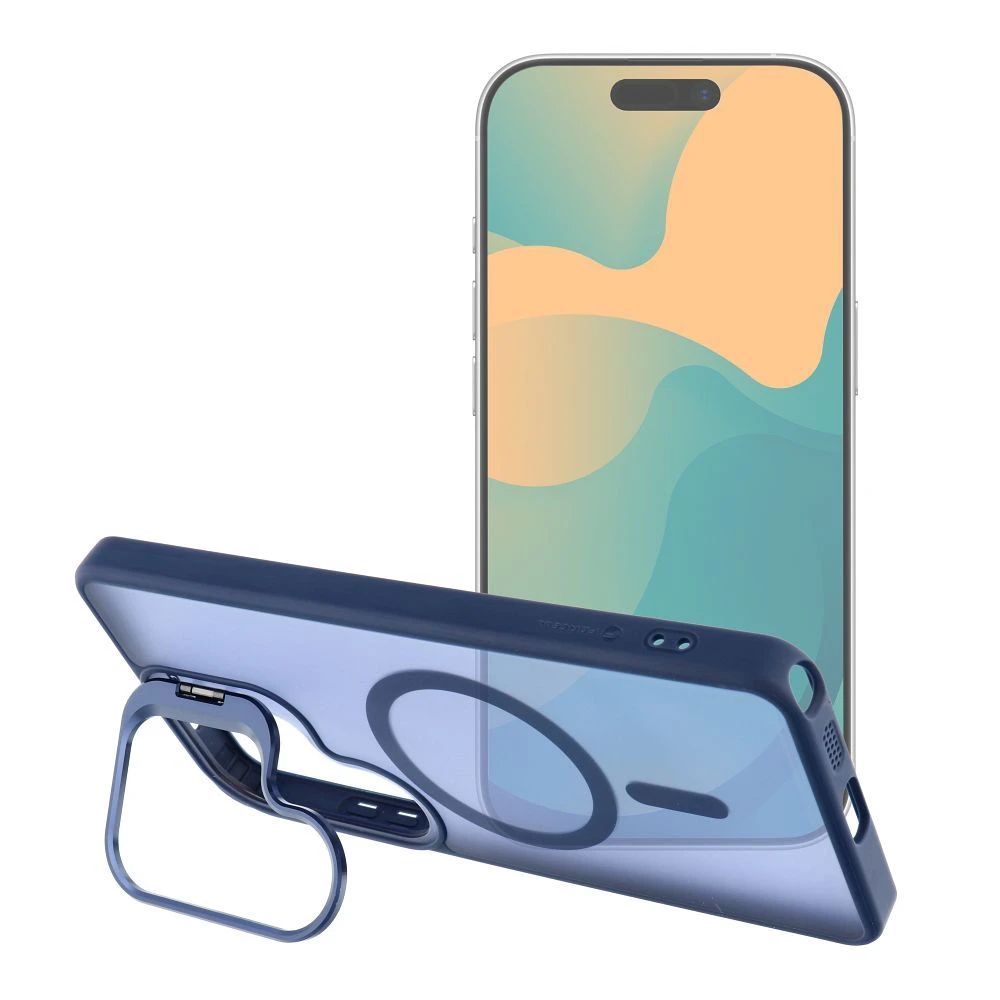 Case for Samsung S26 ULTRA Forcell F-Protect Shadow Stand Premium compatible with MagSafe navy blue
