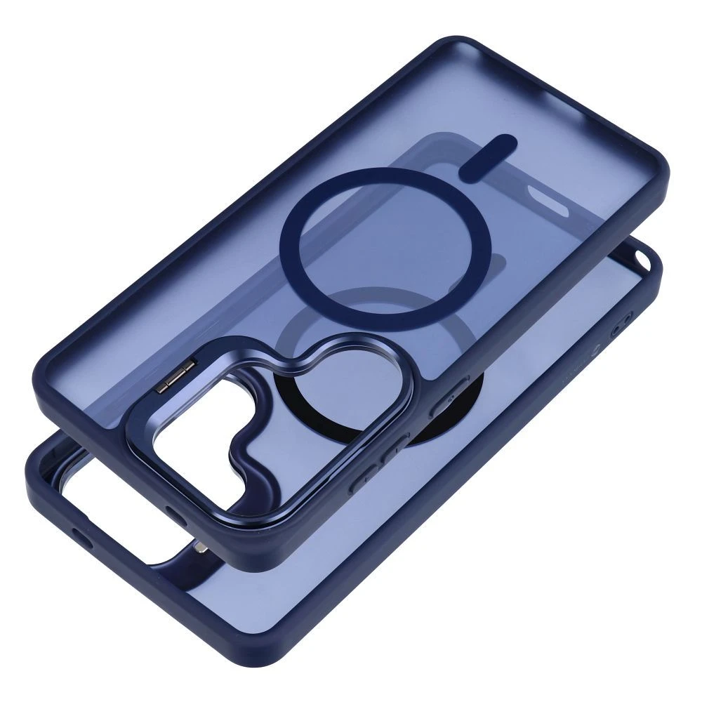 Case for Samsung S26 ULTRA Forcell F-Protect Shadow Stand Premium compatible with MagSafe navy blue