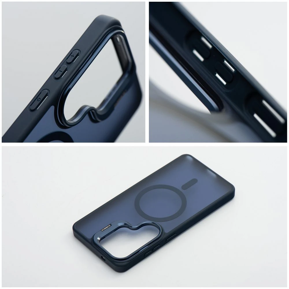 Case for Samsung S26 ULTRA Forcell F-Protect Shadow Stand Premium compatible with MagSafe navy blue
