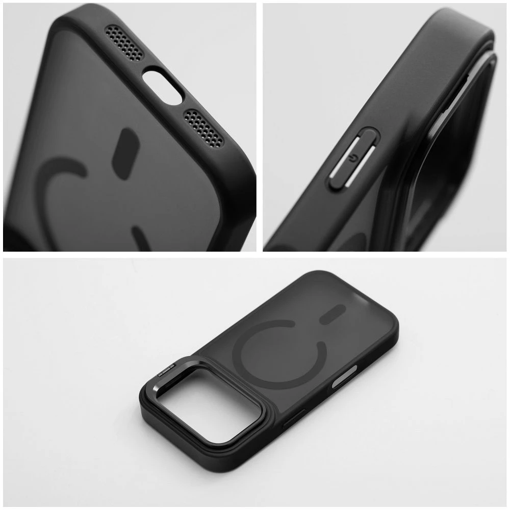Case for iPhone 17 Pro / 18 Pro Forcell F-Protect Shadow Stand Premium compatible with MagSafe black