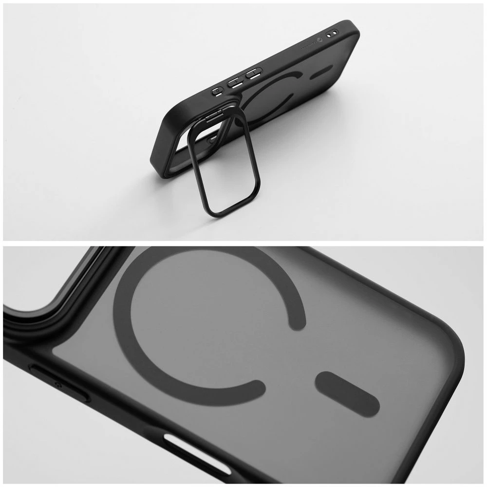 Case for iPhone 17 Pro / 18 Pro Forcell F-Protect Shadow Stand Premium compatible with MagSafe black