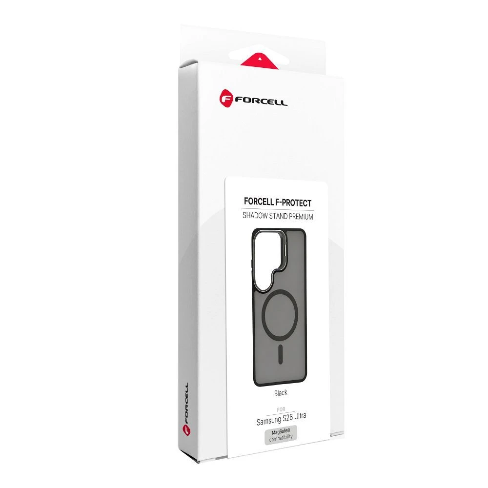 Case for Samsung S26 ULTRA Forcell F-Protect Shadow Stand Premium compatible with MagSafe black