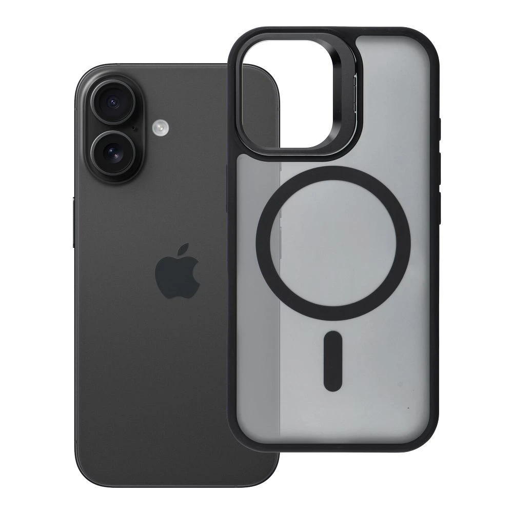 Case for iPhone 17 Forcell F-Protect Shadow Stand Premium compatible with MagSafe black