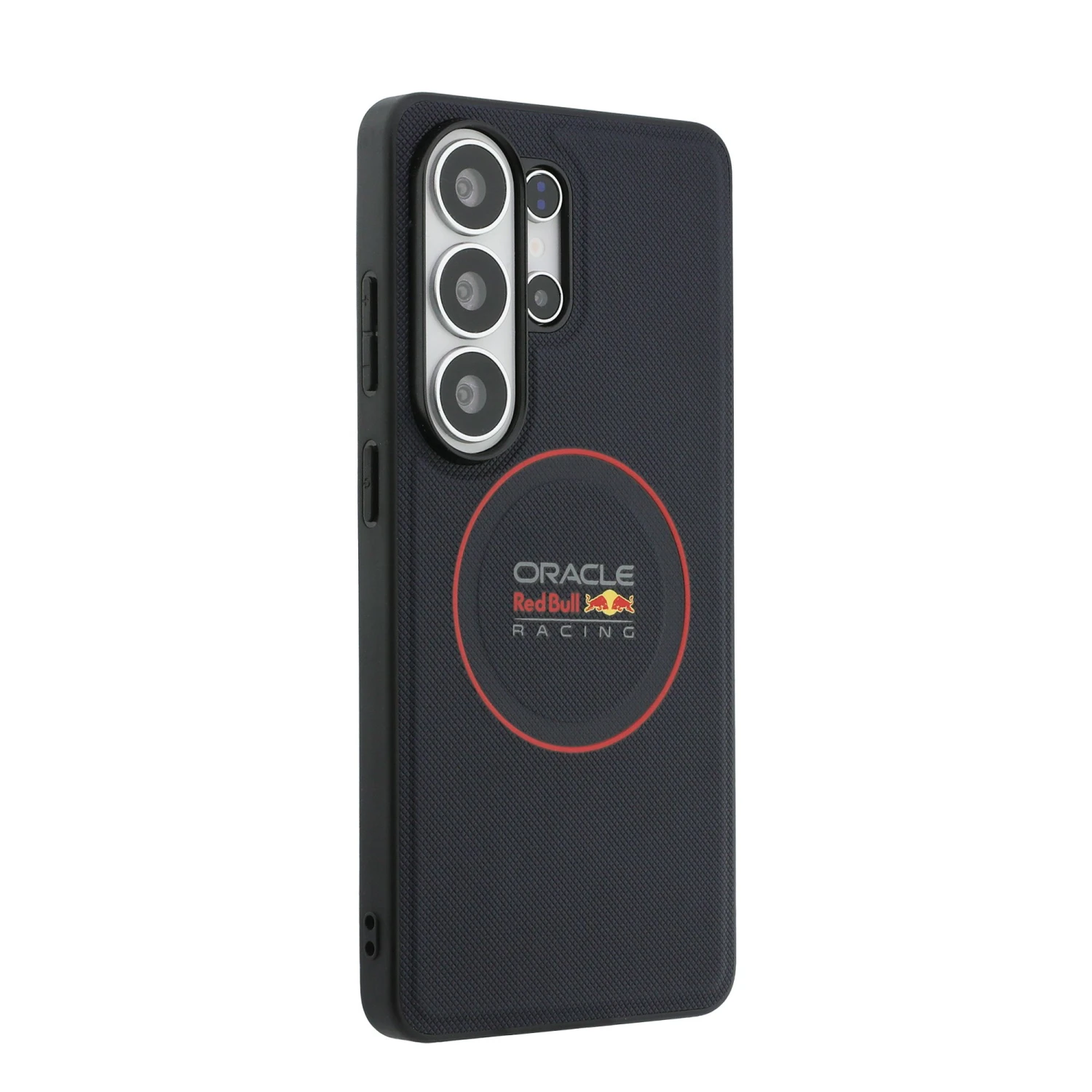 Red Bull PU Leather Meshed Red Ring Magnetic Zadní Kryt pro Samsung Galaxy S26 Ultra Navy