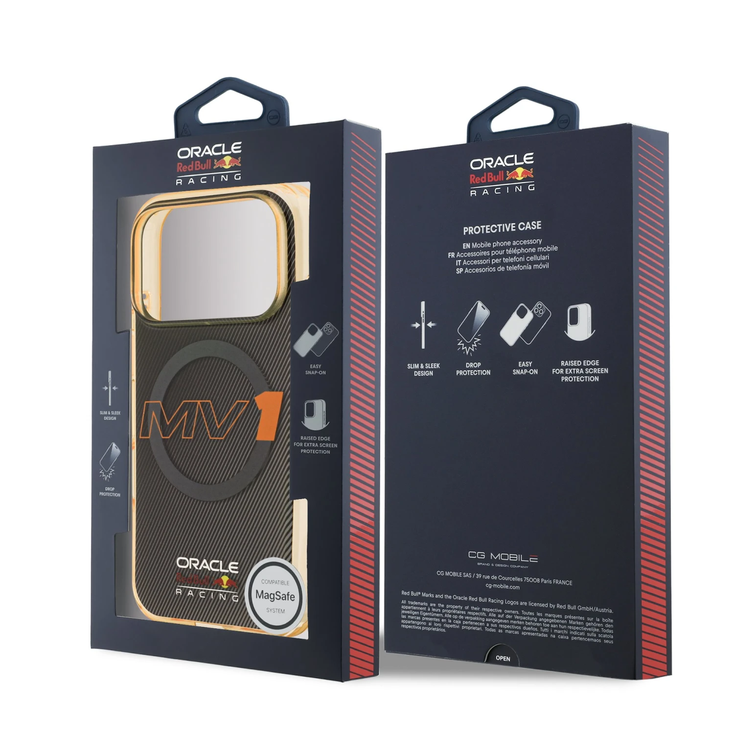 Red Bull PC Double Layer MV1 MagSafe Zadní Kryt pro iPhone 17 Pro Max Grey