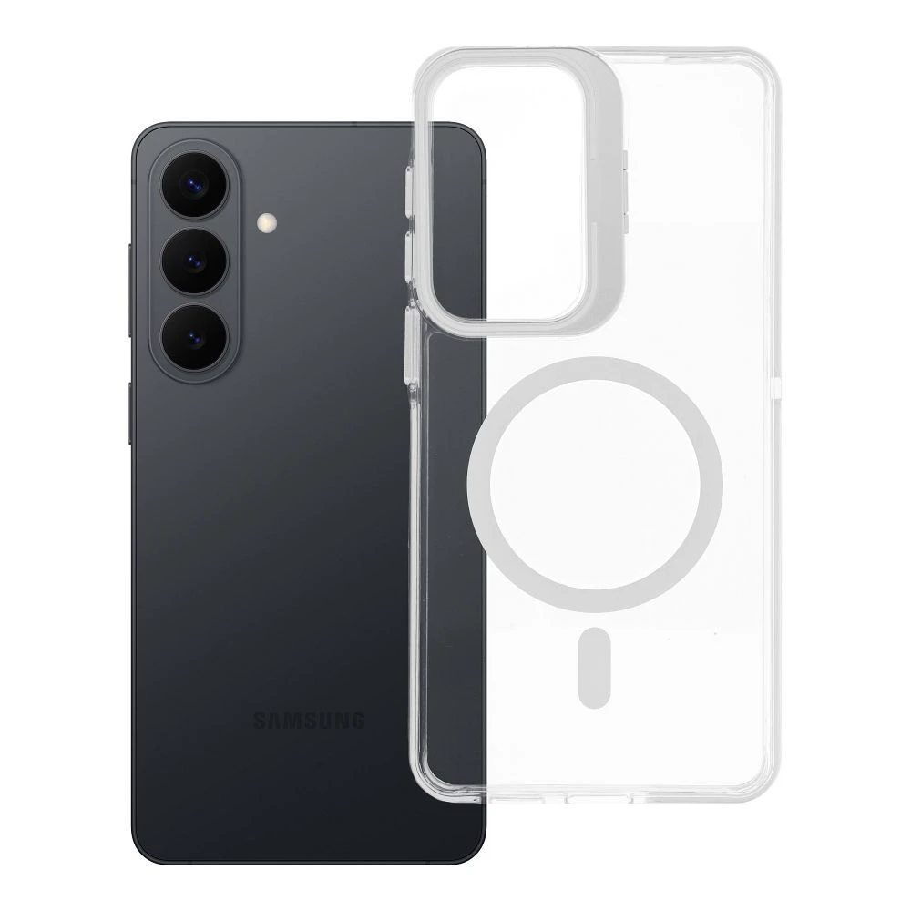 Case for Samsung S26 PLUS Lens Mag Cover compatible with MagSafe white