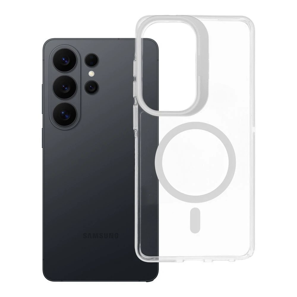 Case for Samsung S26 ULTRA Lens Mag Cover compatible with MagSafe white