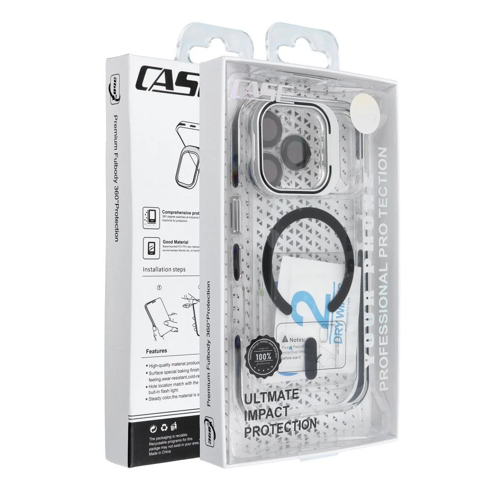 Case for iPhone 17 Pro / 18 Pro (low camera edge) Lens Mag Cover compatible with MagSafe black