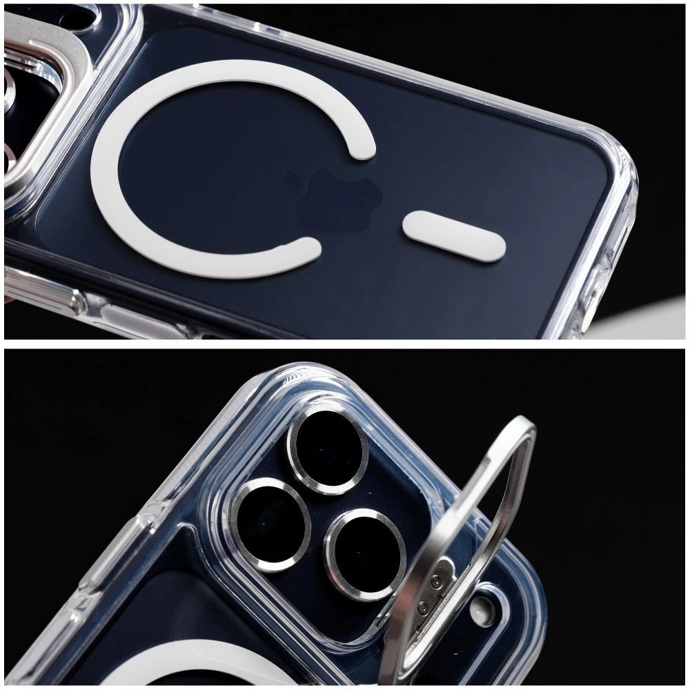 Case for iPhone 17 Pro Max / 18 Pro Max (low camera edge) Lens Mag Cover compatible with MagSafe white