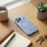 Case for iPhone 15 Aurora compatible with MagSafe blue