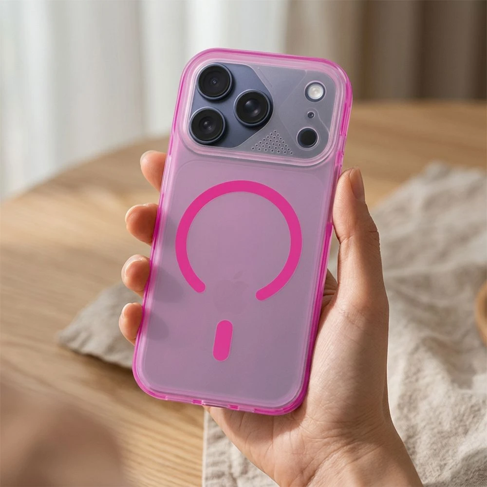 Case for iPhone 17 PRO Aurora compatible with MagSafe pink