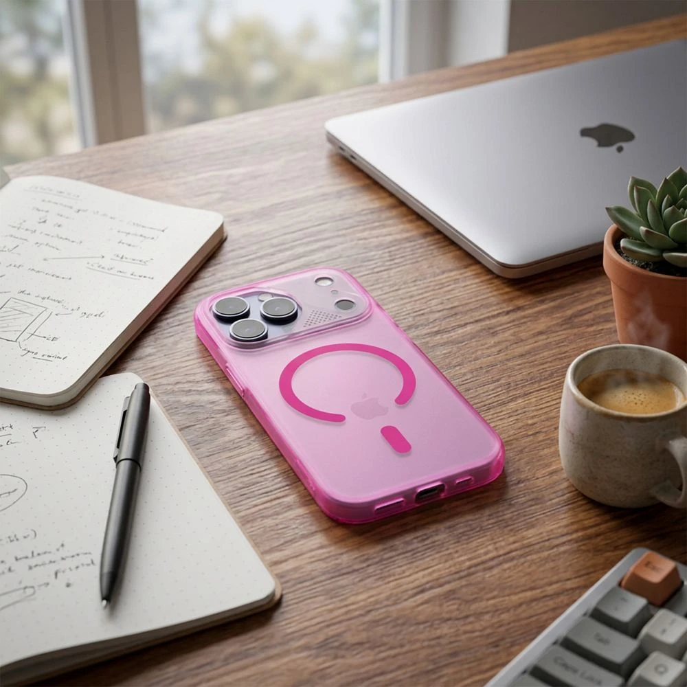 Case for iPhone 17 PRO Aurora compatible with MagSafe pink