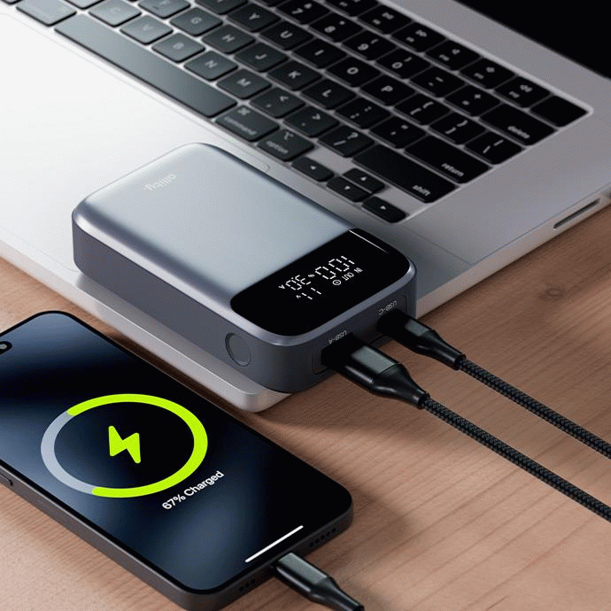 Powerbanka Allity APB-200 10000mAh, 33W, šedá