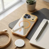 Case for iPhone 17 PRO Aurora compatible with MagSafe orange