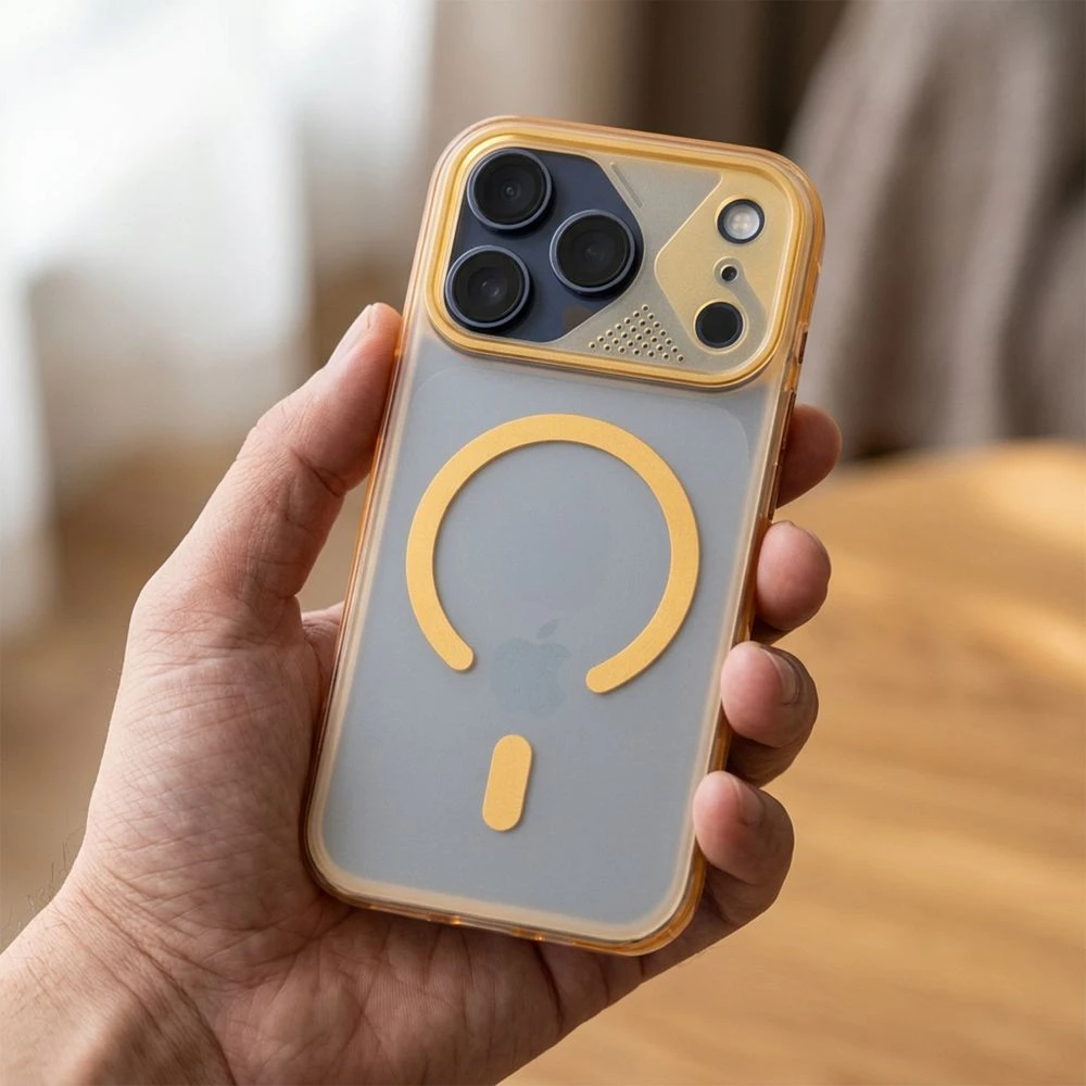 Case for iPhone 17 PRO Aurora compatible with MagSafe orange
