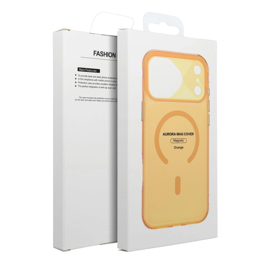 Case for iPhone 17 PRO Aurora compatible with MagSafe orange