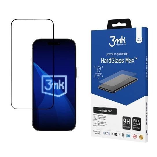 Tvrzené sklo 3mk HardGlass Max pro Apple iPhone 17 Pro Max