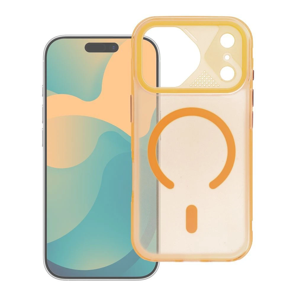 Case for iPhone 17 Pro Max Aurora compatible with MagSafe orange