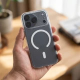 Case for iPhone 15 PRO Aurora compatible with MagSafe white