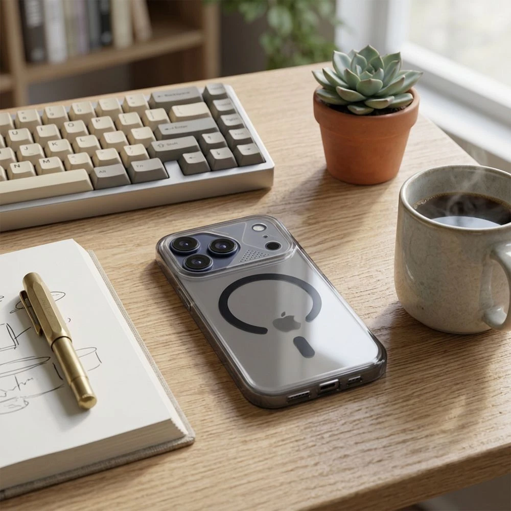 Case for iPhone 17 PRO Aurora compatible with MagSafe black