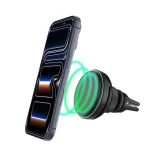 Držák s bezdrátovým nabíjením a aktivním chlazením FIXED MagCool 2 s podporou uchycení MagSafe, 25W, Qi2.2, černá