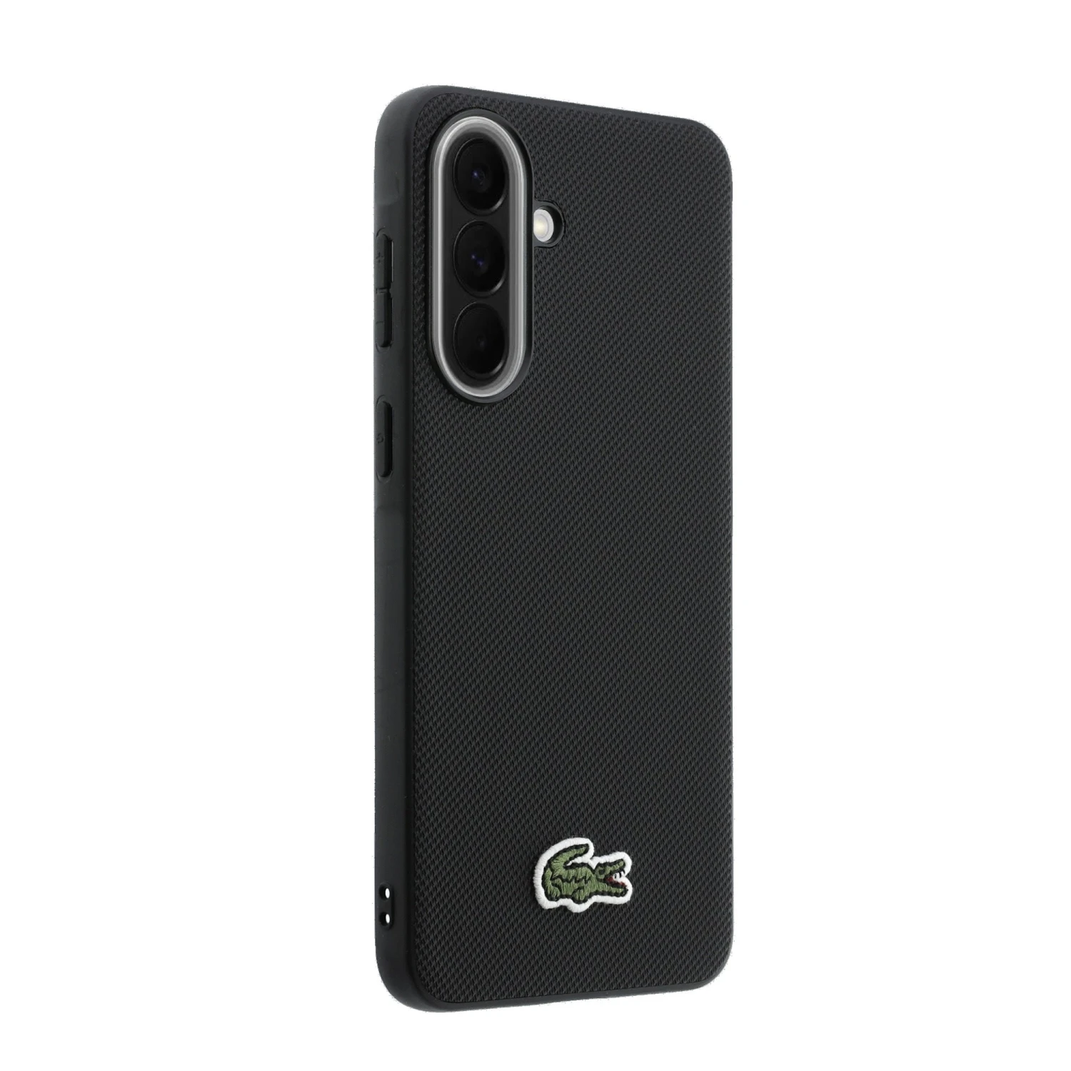 Lacoste Iconic Petit Pique Woven Logo MagSafe Zadní Kryt pro Samsung Galaxy A57 Black