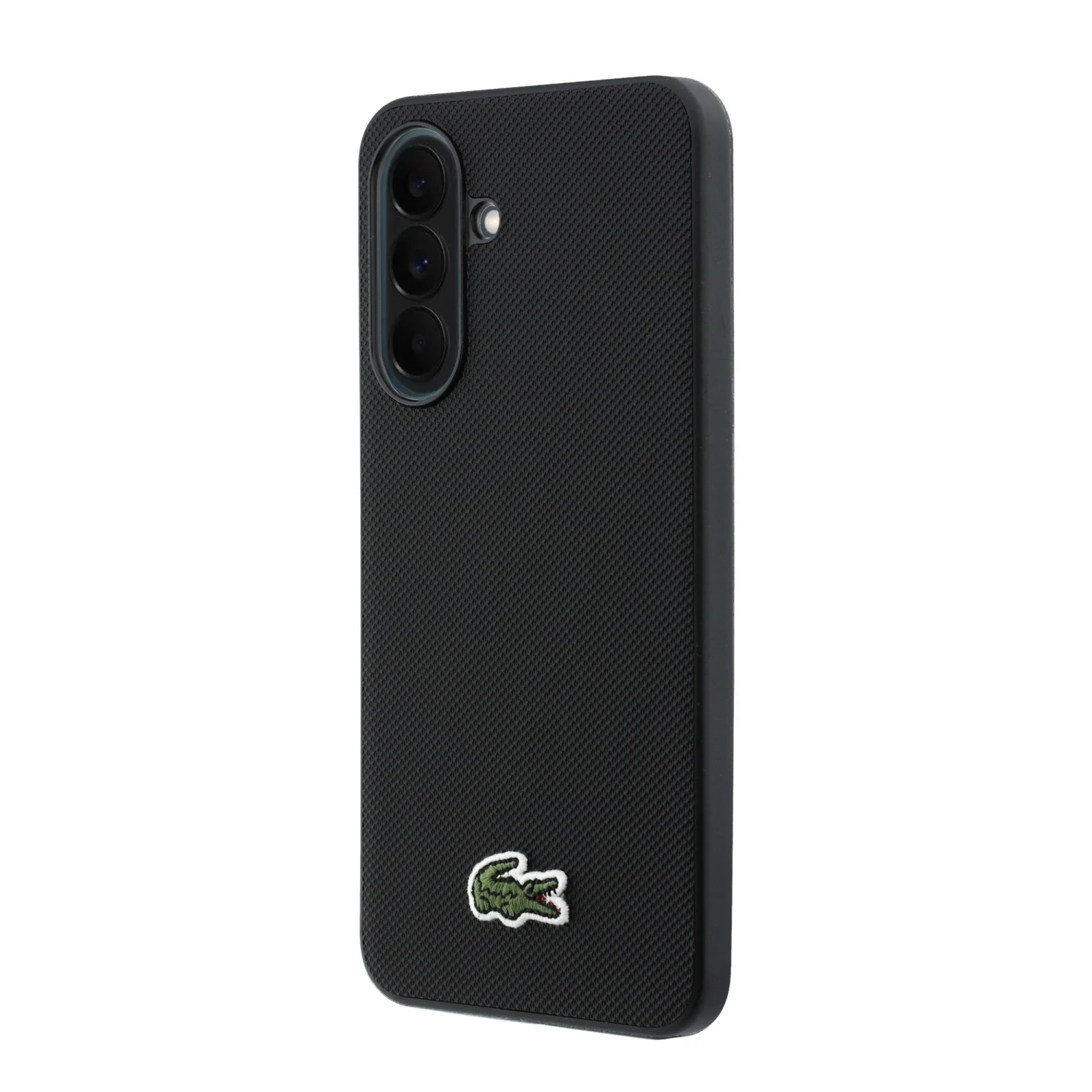 Lacoste Iconic Petit Pique Woven Logo MagSafe Zadní Kryt pro Samsung Galaxy A37 Black