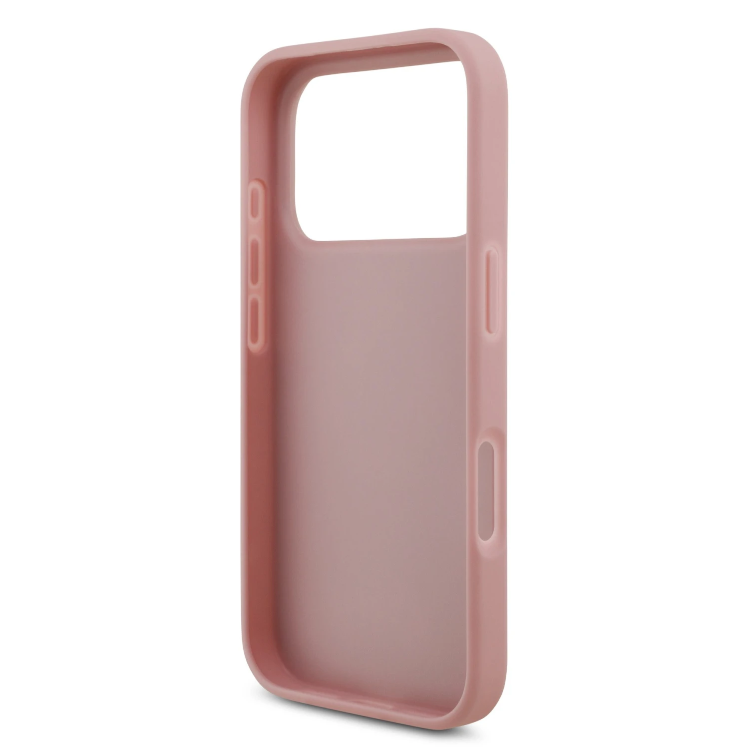 Guess PU Fixed Glitter 4G Metal Logo Zadní Kryt pro iPhone 18 Pro Pink