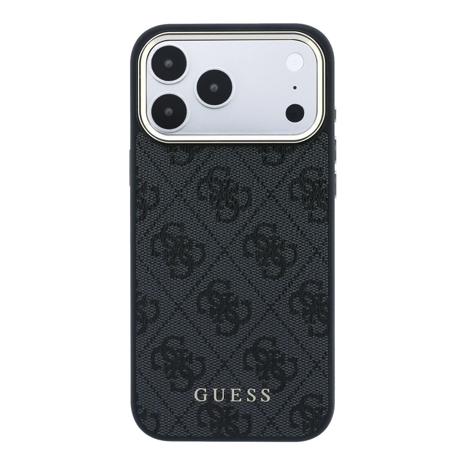 Guess PU Leather 4G Gold Frame MagSafe Zadní Kryt pro iPhone 18 Pro Max Black