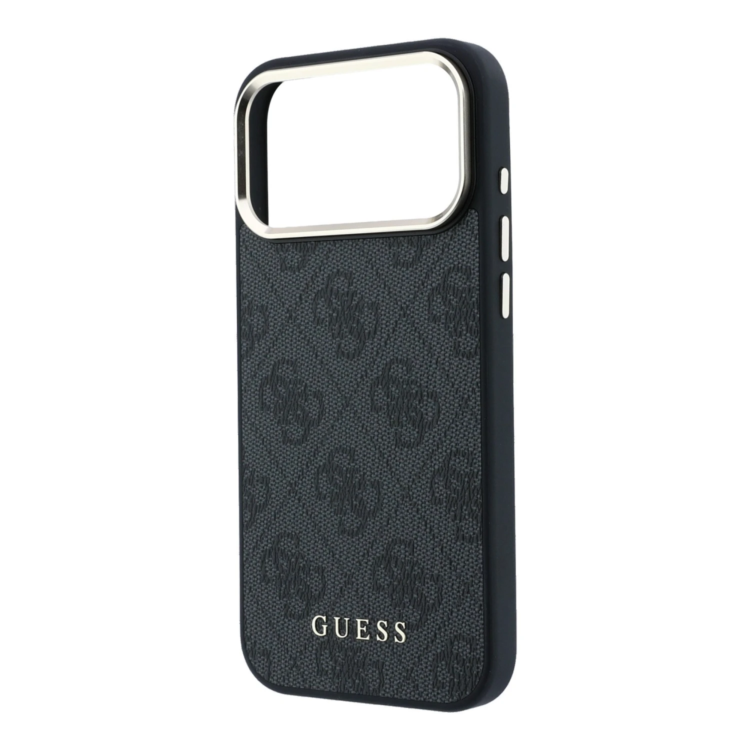 Guess PU Leather 4G Gold Frame MagSafe Zadní Kryt pro iPhone 18 Pro Max Black