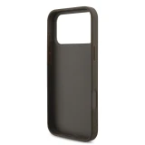 Guess PU 4G Metal Logo Zadní Kryt pro iPhone 18 Pro Brown
