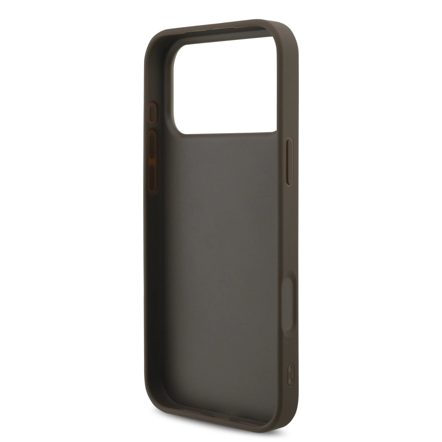 Guess PU 4G Metal Logo Zadní Kryt pro iPhone 18 Pro Brown