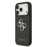 Guess PU 4G Metal Logo Zadní Kryt pro iPhone 18 Pro Grey
