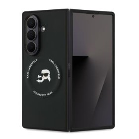 Zadní kryt Karl Lagerfeld PU Karl and Choupette Heads Magnetic pro Samsung Galaxy Z Fold8 Ultra, černá