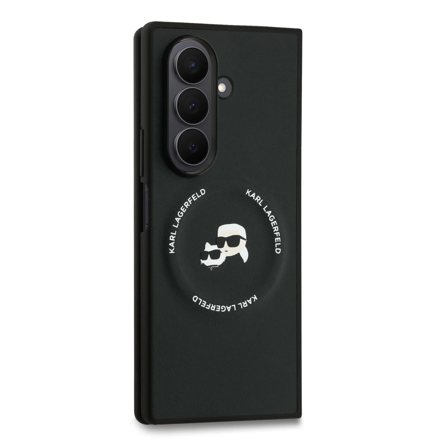 Zadní kryt Karl Lagerfeld PU Karl and Choupette Heads Magnetic pro Samsung Galaxy Z Fold8 Ultra, černá