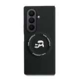 Zadní kryt Karl Lagerfeld PU Karl and Choupette Heads Magnetic pro Samsung Galaxy Z Fold8, černá