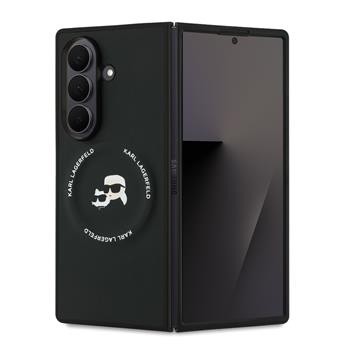Zadní kryt Karl Lagerfeld PU Karl and Choupette Heads Magnetic pro Samsung Galaxy Z Fold8, černá