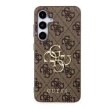 Zadní kryt Guess PU 4G Metal Logo pro Samsung Galaxy Z Fold8, hnědá