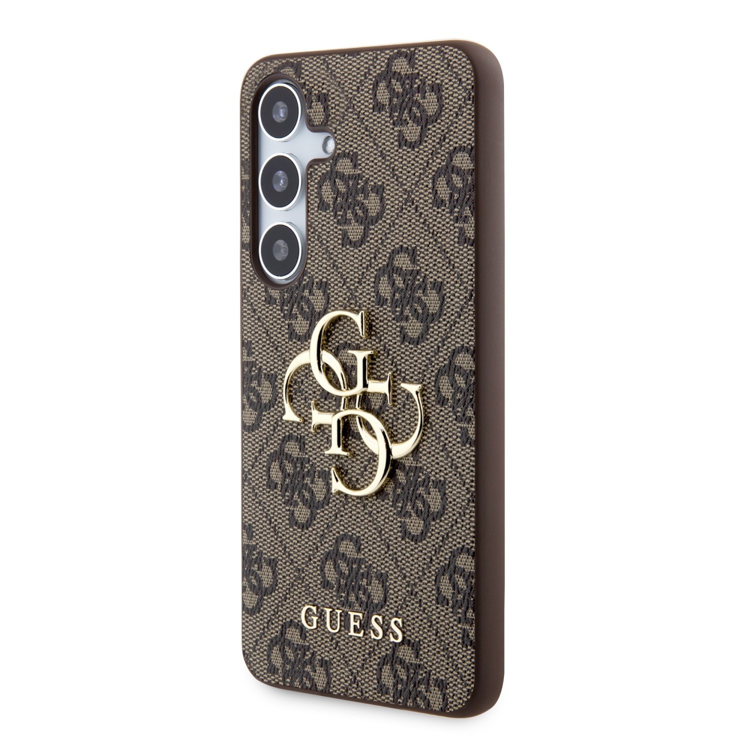Zadní kryt Guess PU 4G Metal Logo pro Samsung Galaxy Z Fold8, hnědá
