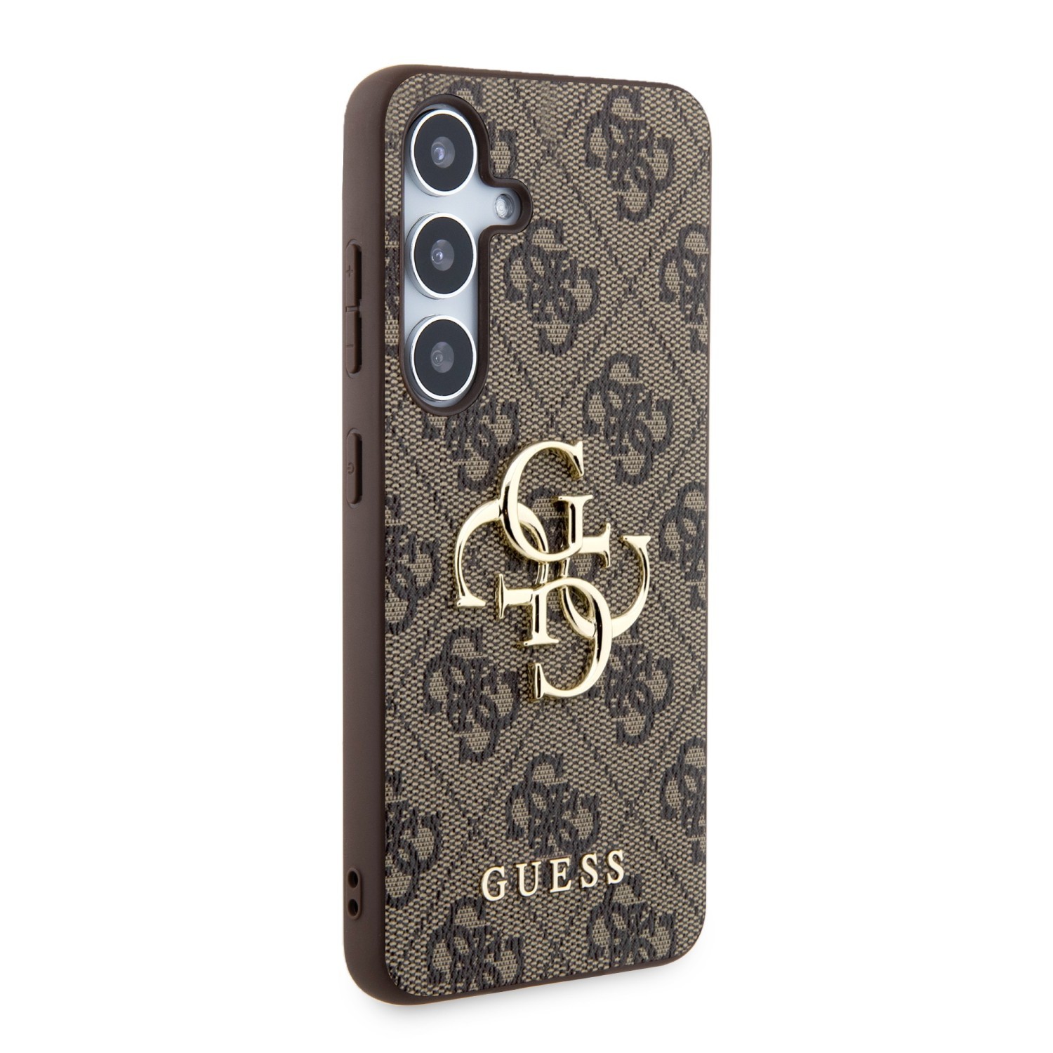 Zadní kryt Guess PU 4G Metal Logo pro Samsung Galaxy Z Fold8, hnědá