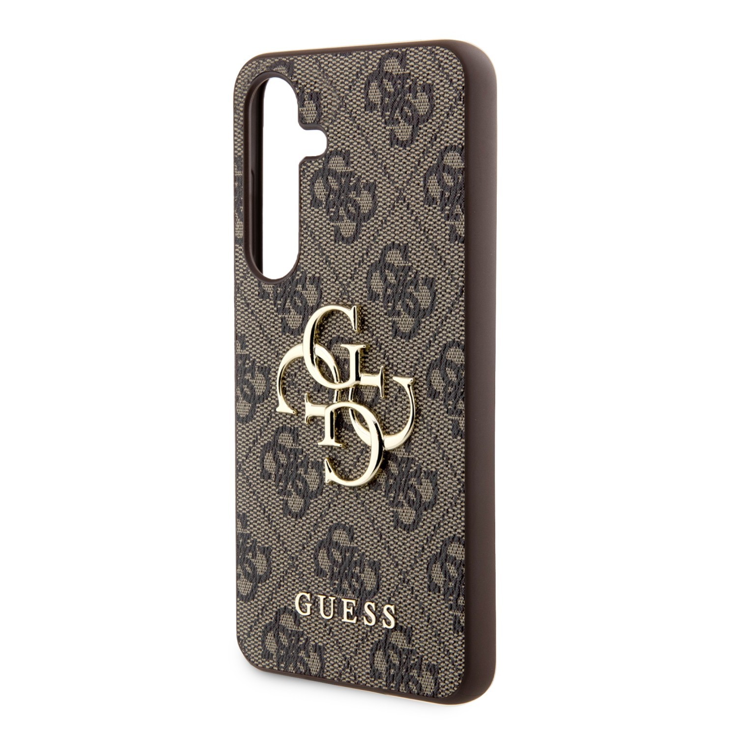 Zadní kryt Guess PU 4G Metal Logo pro Samsung Galaxy Z Fold8, hnědá