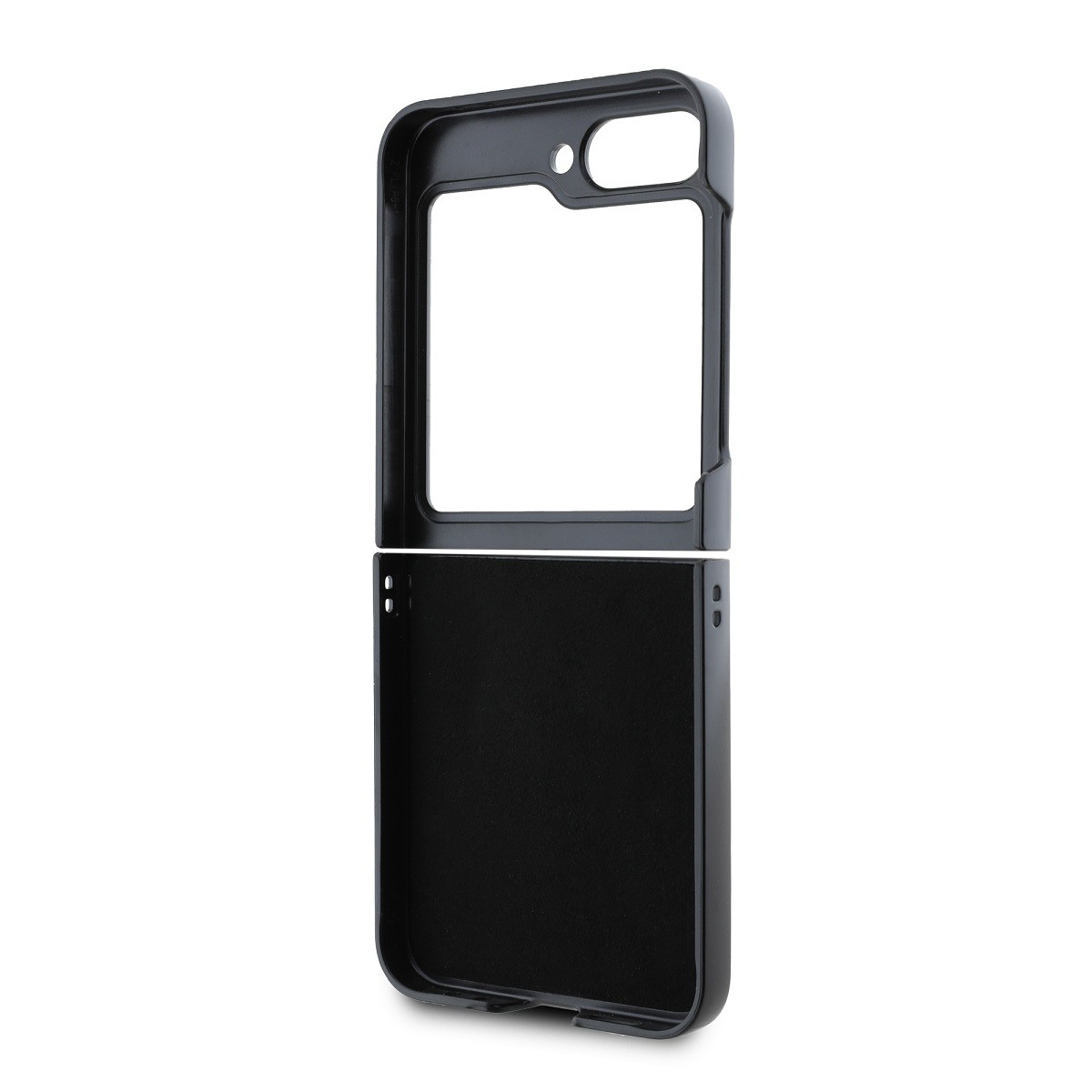 Zadní kryt Guess PU 4G Metal Logo pro Samsung Galaxy Z Flip8, šedá