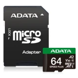 Adata Speed Plus /MicroSD/64GB/UHS-I U3/Class 10/ + Adaptér