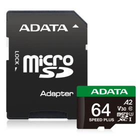 Adata Speed Plus /MicroSD/64GB/UHS-I U3/Class 10/ + Adaptér